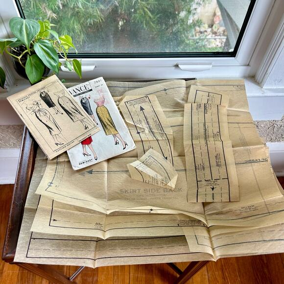 Vintage 1950s Advance Easy Sew Maternity Pencil Skirt Pattern 7881 Waist 26 - Picture 6 of 7